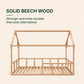 Twin Size Montessori House Bed for Kids with Fence