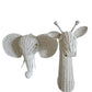 Rattan Elephant Wall Decor – Safari Nursery Wall Art | Boho Kids Room Animal Head | Handmade Natural Rattan Décor